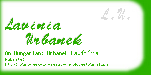 lavinia urbanek business card